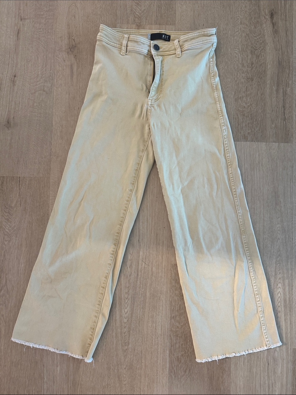 Kut from the Kloth Cream Wide-Leg Chinos